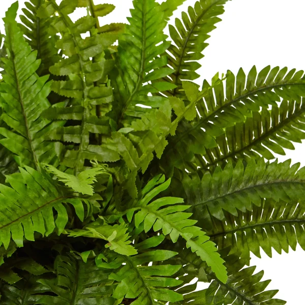14'' Faux Fern Plant in Ceramic Planter - Image 3